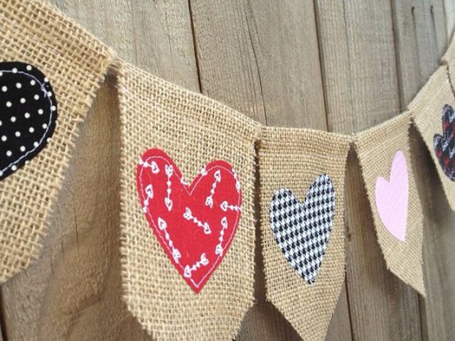 Varrás nélküli zászlós girland ötletek