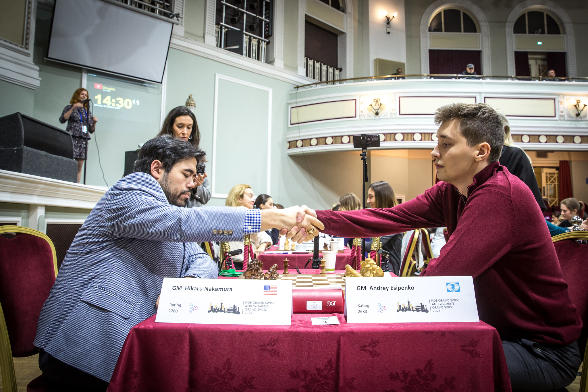 Hikaru, Gukesh, Anish, & Fabiano Go Toe-To-Toe In Battle for Candidates!  FIDE Grand Swiss 2023 Rd 1 