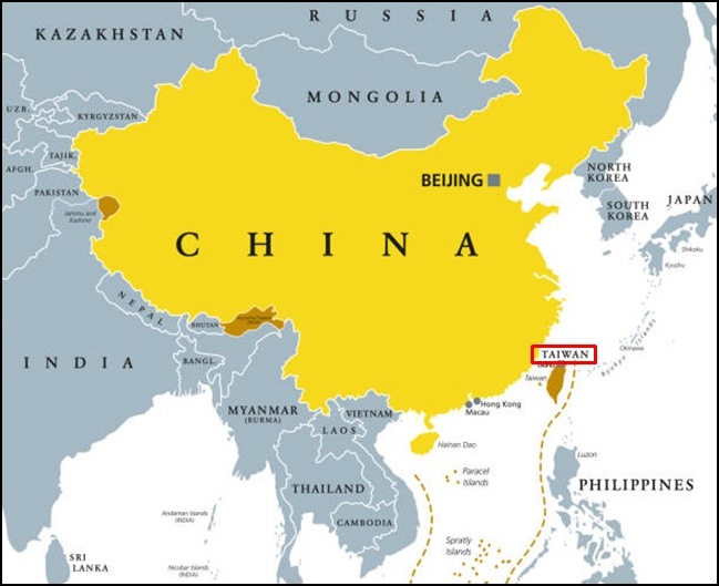 Map Of China And Taiwan - Map