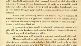 Semmelweis Ignác nyomtatott utasítványa a pesti m. k. egyetemi szülészeti kórodán tanulók és tanulónők részére a gyermekágyi láz elhárítása végett