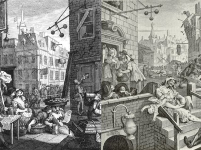 Beer street and Gin lane