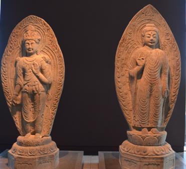 Maitreya Bodhisattva and Amitabha Buddha- Silla period, 719.JPG