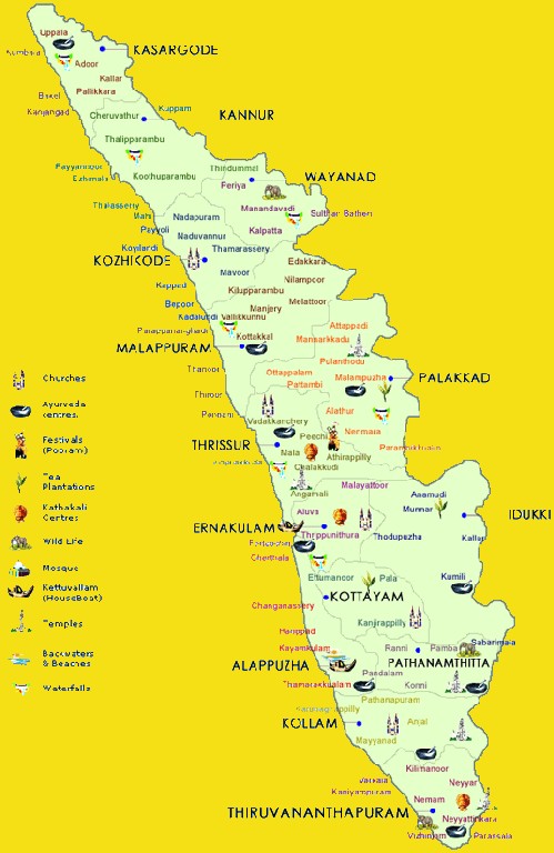 Kerala térkép
