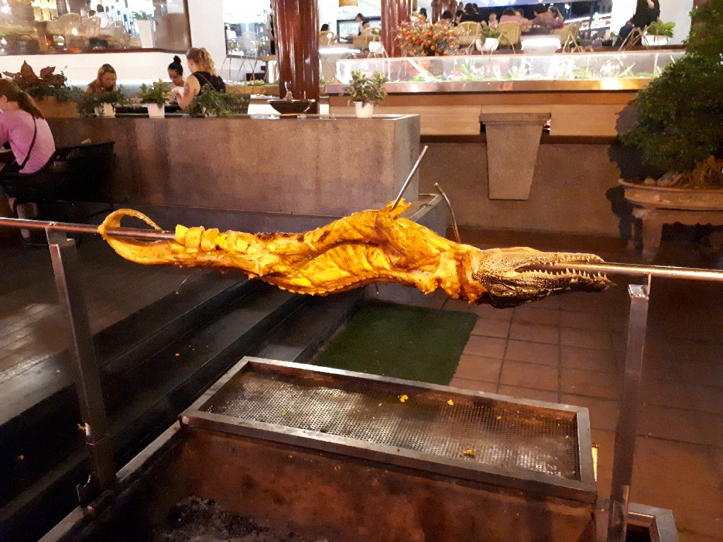 grillezett krokodil