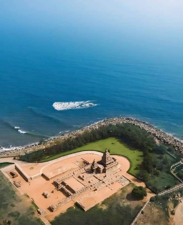 Shore Temple felülnézetből<br />fotó: Incredible India