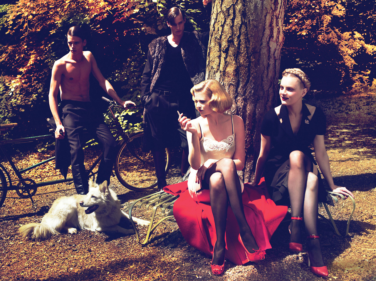 Saturdays in the park<br /> Photograph by Mert Alas and Marcus Piggot; styled by Alex White; W magazine September 2009.
