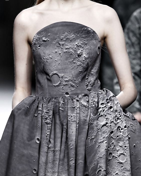 Moon Crater Print Dress Ana Locking Fall 2014