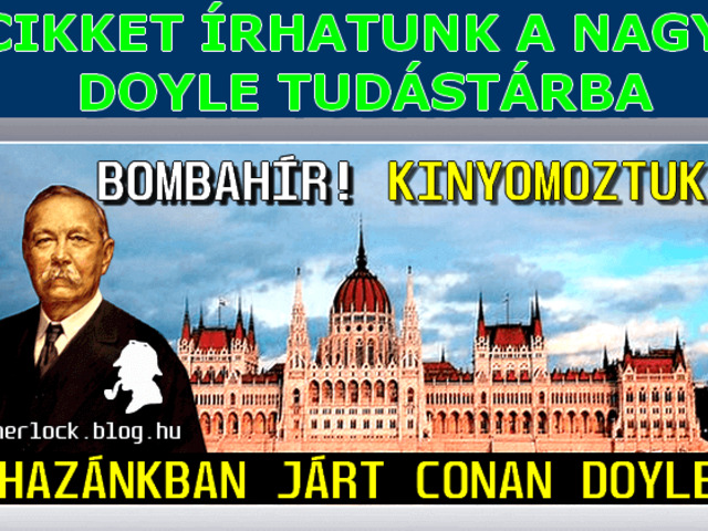 Cikket írhatunk Conan Doyle legnagyobb online tudástárába