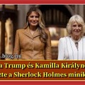 Melania Trump és Kamilla Királyné megcsodálták Conan Doyle Sherlock Holmes minikönyvét