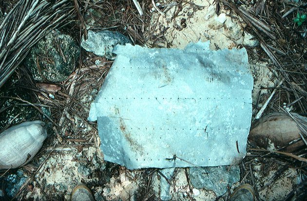 Nikumaroro szigetén 1991-ben megtalált alumíniumdarab