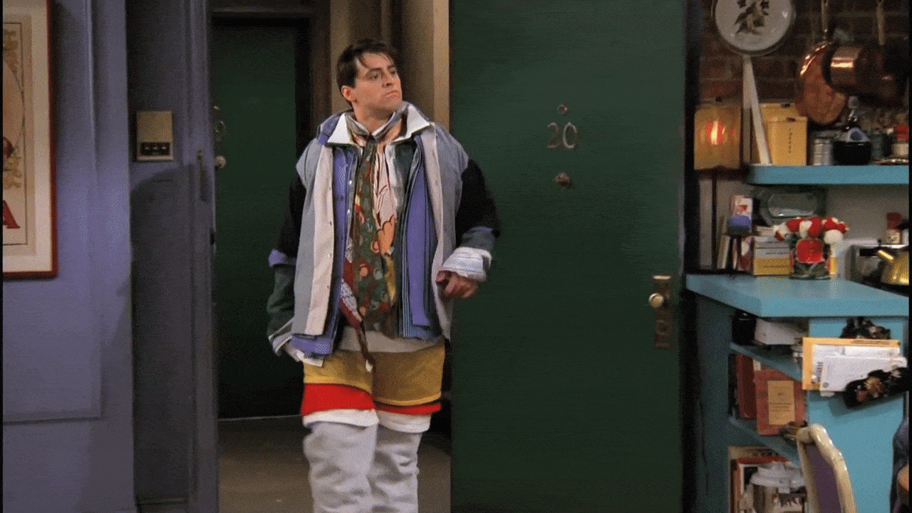 1453374111-friends-joey-wearing-chandlers-clothes.gif