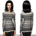 Sötétszürke-fehér norvégmintás pulcsi (Sims 2)