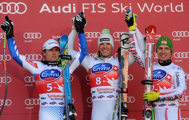 Innerhofer Pinturault Hirscher SG Schladming 2012.jpg