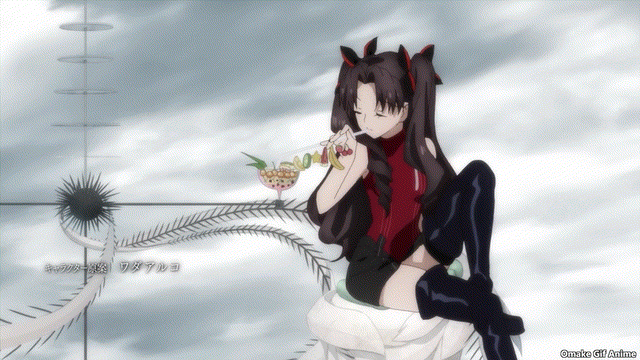 omake_gif_anime_fate_extra_last_encore_episode_10_end_rin_with_fancy_straw.gif