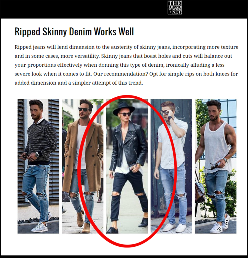 Featured in the "How to Wear Men’s Skinny Jeans" article