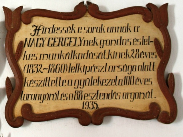 Nagy Gergely 1789. - 1860.) lelkipásztor