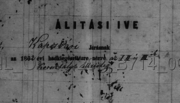 Katonaállítási lajstrom az 1862. évből a Kaposvári körzetben (Somogyjád)