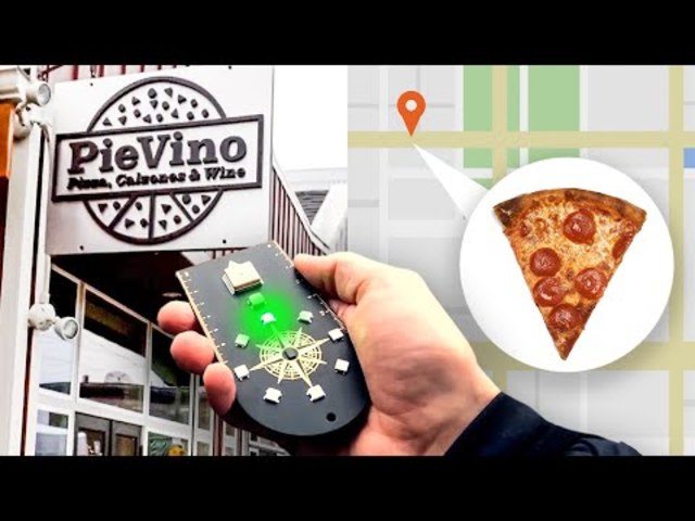Pizza GPS iránytű