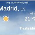 Spanyolország napi aktuális időjárás előrejelzés, 2010. augusztus 19.