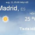 Spanyolország napi aktuális időjárás előrejelzés, 2010. augusztus 11.