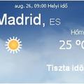 Spanyolország napi aktuális időjárás előrejelzés, 2010. augusztus 26.