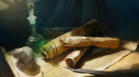 r169_457x256_9554_magic_scrolls_2d_fantasy_still_life_illustration_magic_picture_image_digital_art.jpg