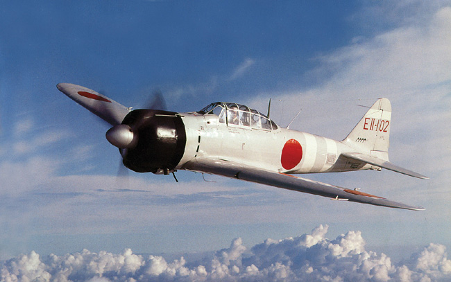 A rettegett Mitsubishi A6M Zero természetes környezetében.