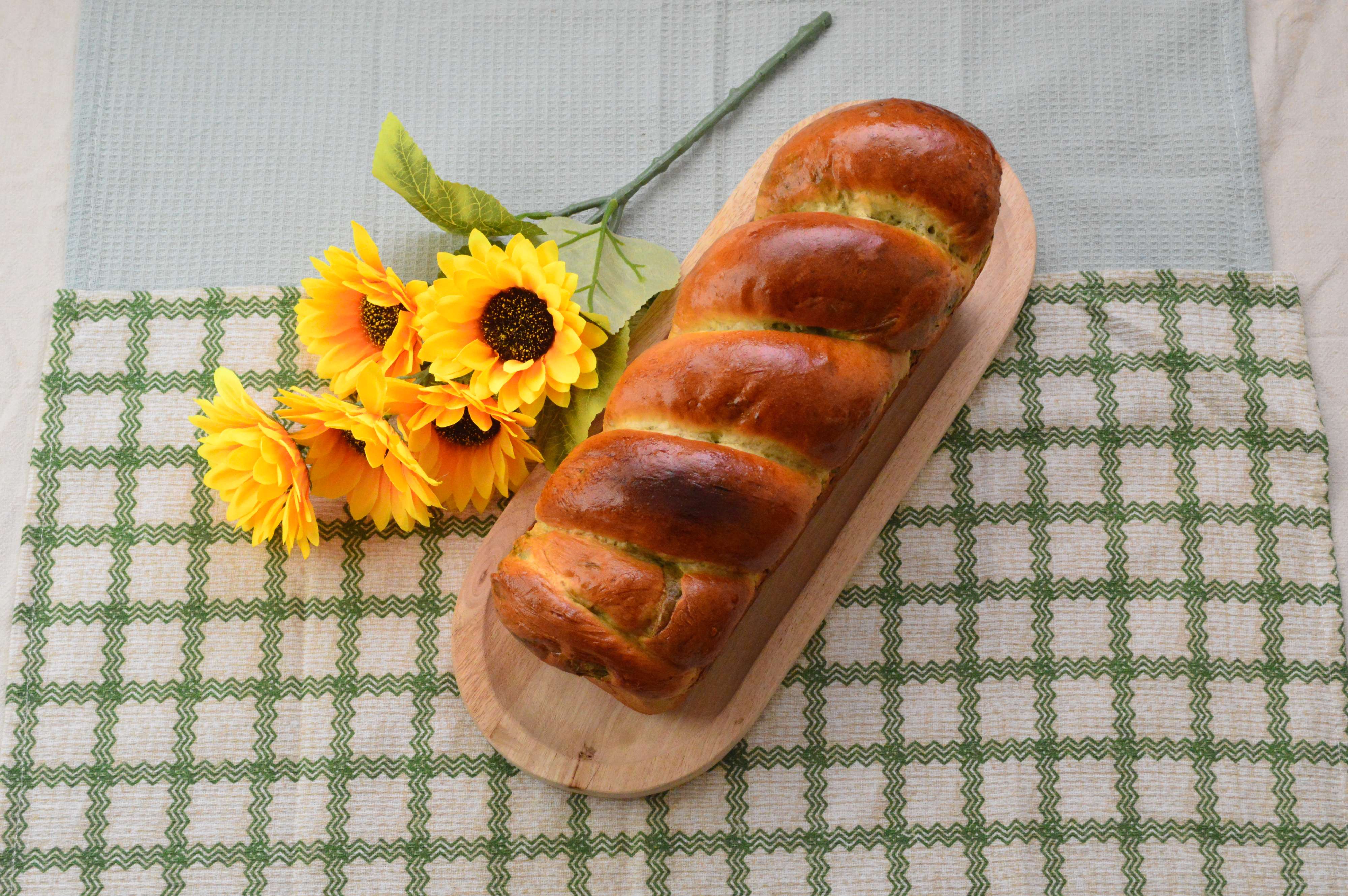 Ez itt egy mesés machás kalács, receptjéhez nem kell tolmács