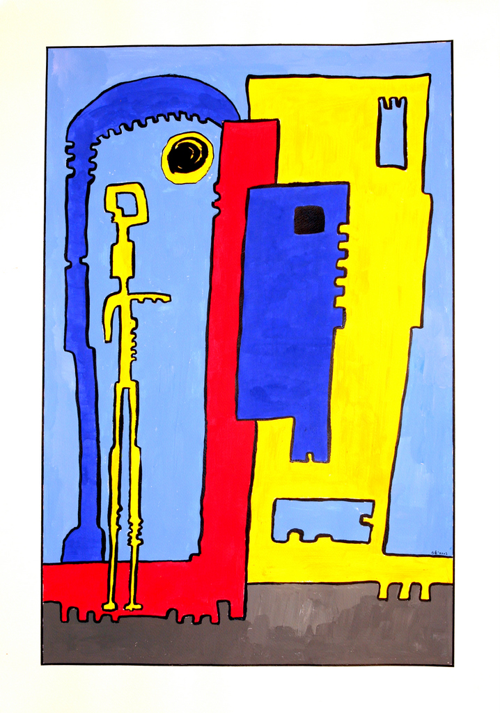 50x70 cm, karton, akril, tus, 2003