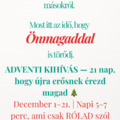Adventtel indítjuk a változást – csatlakozz a 5. évében járó „21 napos adventi kihívás” programomhoz!