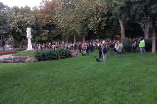 Klebelsberggel tüntettek Szegeden a tanárokért