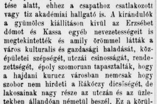 Bajok vannak Kassán, mindenki németül beszél...