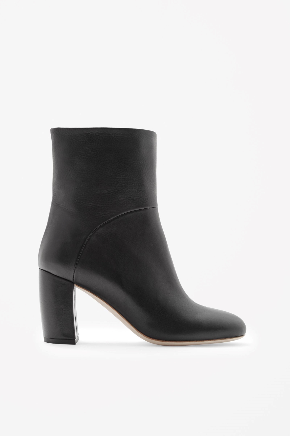 COS LEATHER CLAD HEEL BOOTS