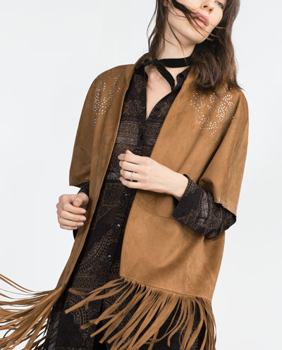 SUEDE EFFECT KIMONO / Zara<br />http://www.zara.com/hu/en/woman/jackets/suede-effect-kimono-c269184p2775454.html