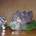 Kék lótusz mécsestartó, a tökéletes tudás szimbóluma -  Blue lotus candle holder, symbol of perfect knowledge