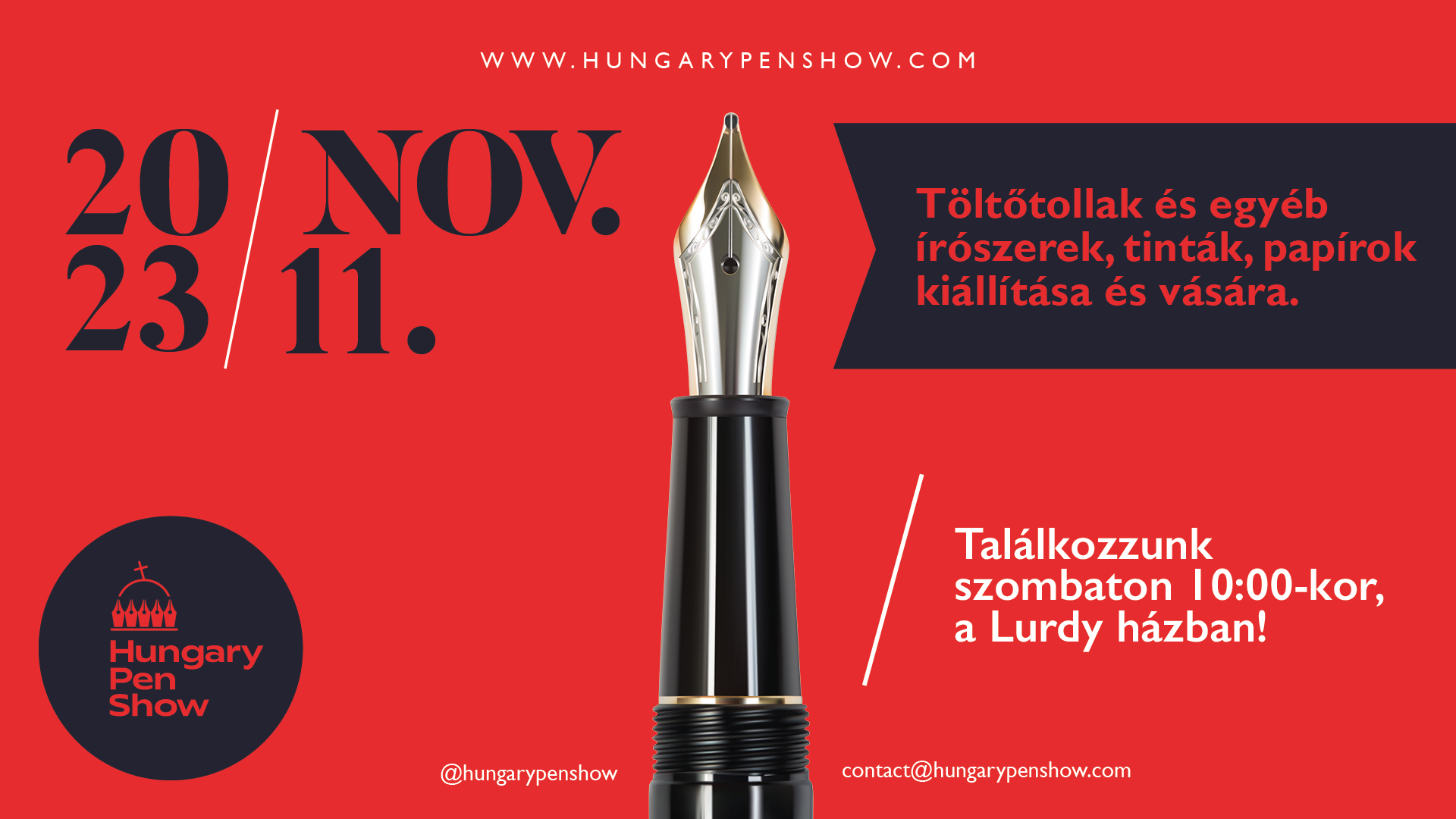 November 11-én Hungary Pen Show a Lurdy Konferencia- és Rendezvényközpontban