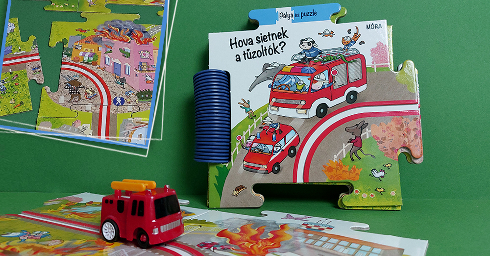 Hová sietnek a tűzoltók? - Egy interaktív képeskönyv, ami puzzle és játékpálya is egyben