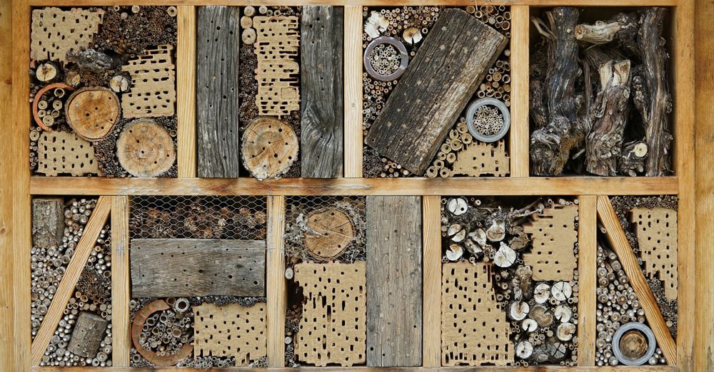 A Bee Hotel Made Of Waste Wood