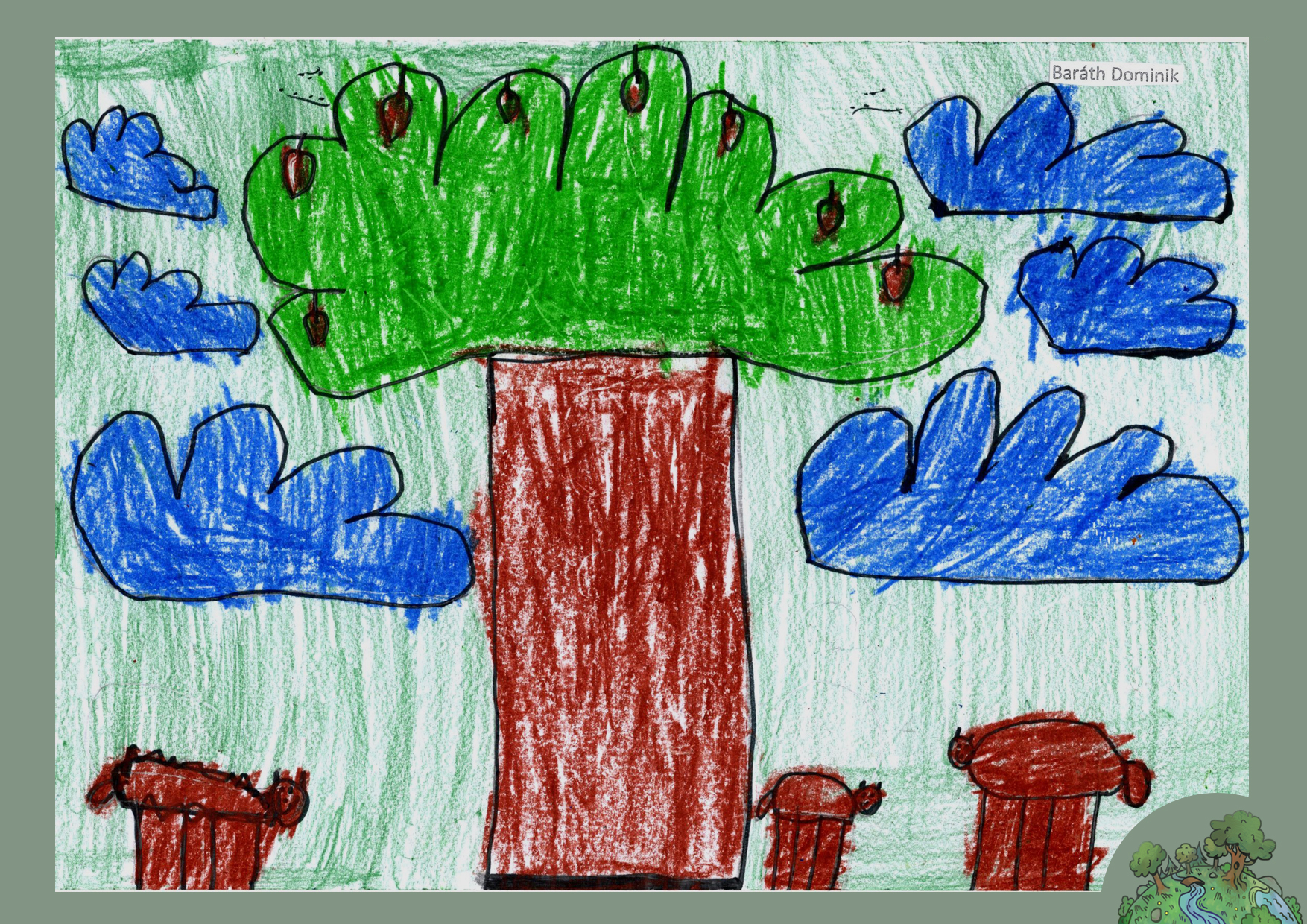 Baráth Dominik, 7 éves<br />A kép címe: Óvd az erdőt, életet ad!