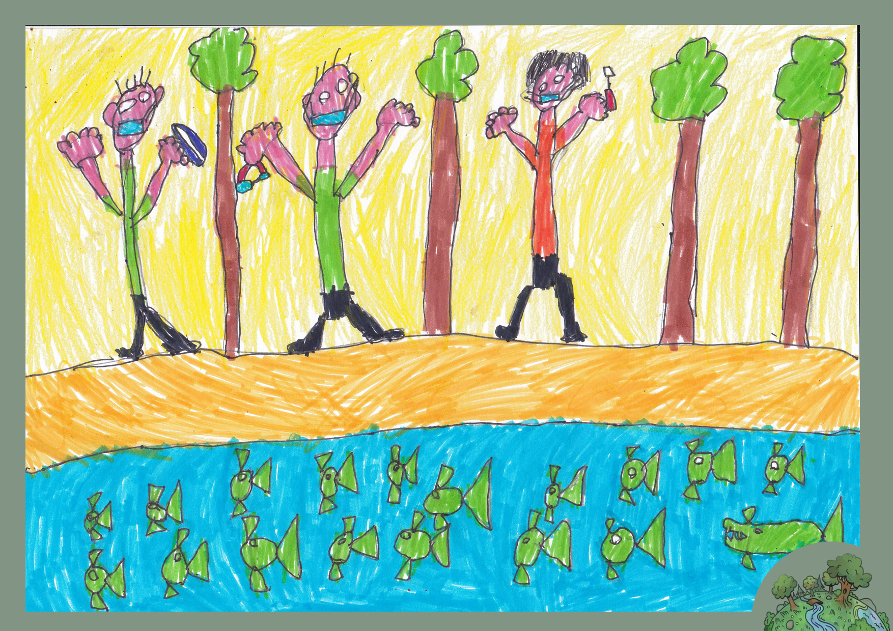 Ötvösi Nolen, 7 éves <br />A kép címe: Védd a vizeket is!