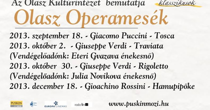 Olasz operamesék-sorozatot indít a Puskin mozi