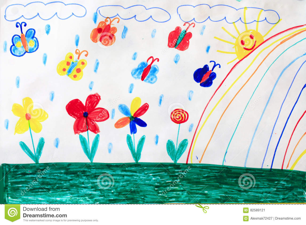 childish-drawing-butterflies-rainbow-flowers-multicolored-82589121.jpg