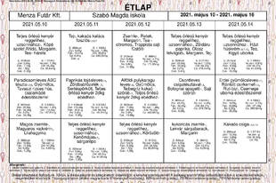 Étlap 05.10-05.14.