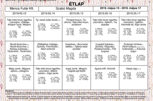 Étlap, 05.13.-05.17.