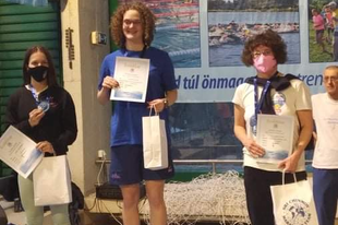 6 órás úszás, 15,5 km: Csepi Júlia tanárnő 2. helyezett!