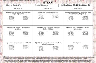 Étlap, 10.24-10.26