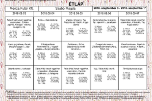 Étlap, 09.03-09.07