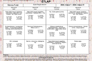 Étlap, 04.29-30; 05.02-03.