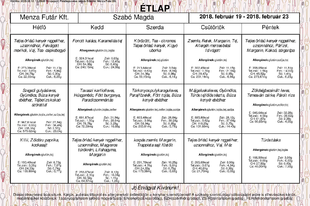 Étlap, 2018. február 19 - 23.