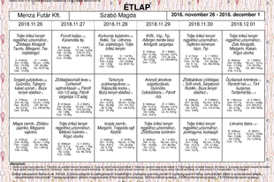 Étlap, 11.26-12.01